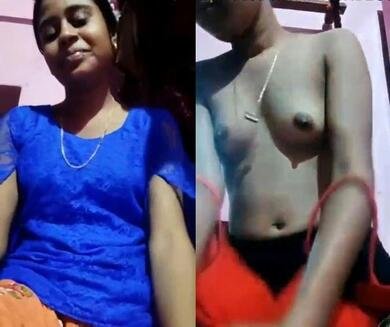 Village girl desi mms clips show her boobs nude video