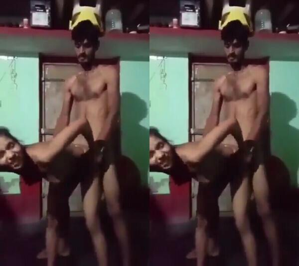 Amateur village horny lover couple x * * sex video painful stand fucked